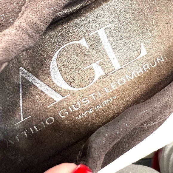 AGL Attilio Giusti Leombruni Brown Leather Cap Toe Flats Women’s 38 - Picture 13 of 13